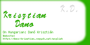 krisztian dano business card